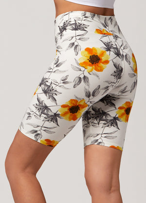Chloe Ultra Soft 3" High Waist Bike Shorts - Blooming
