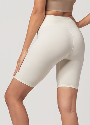 Chloe Ultra Soft 3" High Waist Bike Shorts - Off White