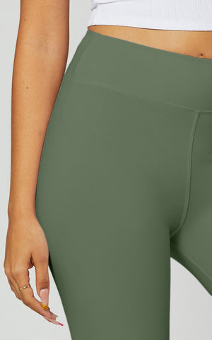 Chloe Ultra Soft 3" High Waist Bike Shorts - Olive Green