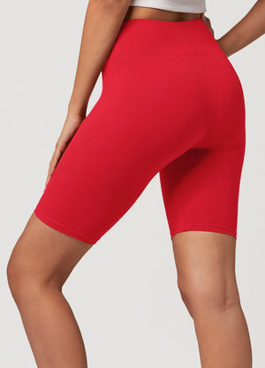 Chloe Ultra Soft 3" High Waist Bike Shorts - Red