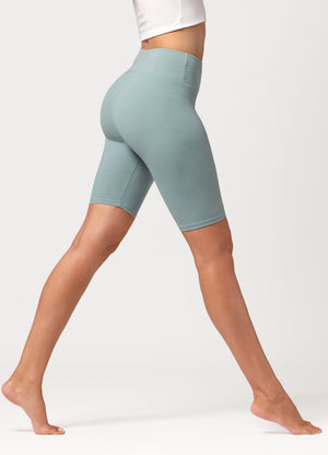 Chloe Ultra Soft 3" High Waist Bike Shorts - Sea Blue