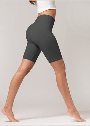 Chloe Ultra Soft 3" High Waist Bike Shorts - Charcoal Grey