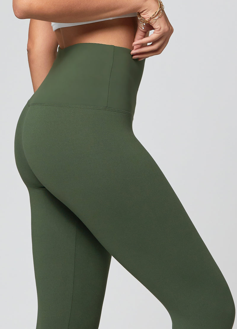 Ivy Ultra Soft High Rise Capri Leggings - Army Green
