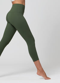 Ivy Ultra Soft High Rise Capri Leggings - Army Green