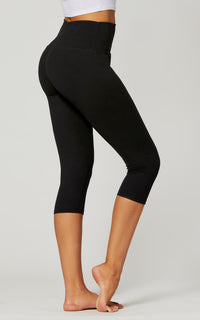 Ivy Ultra Soft High Rise Capri Leggings - Black