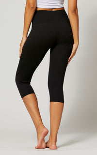 Ivy Ultra Soft High Rise Capri Leggings - Black