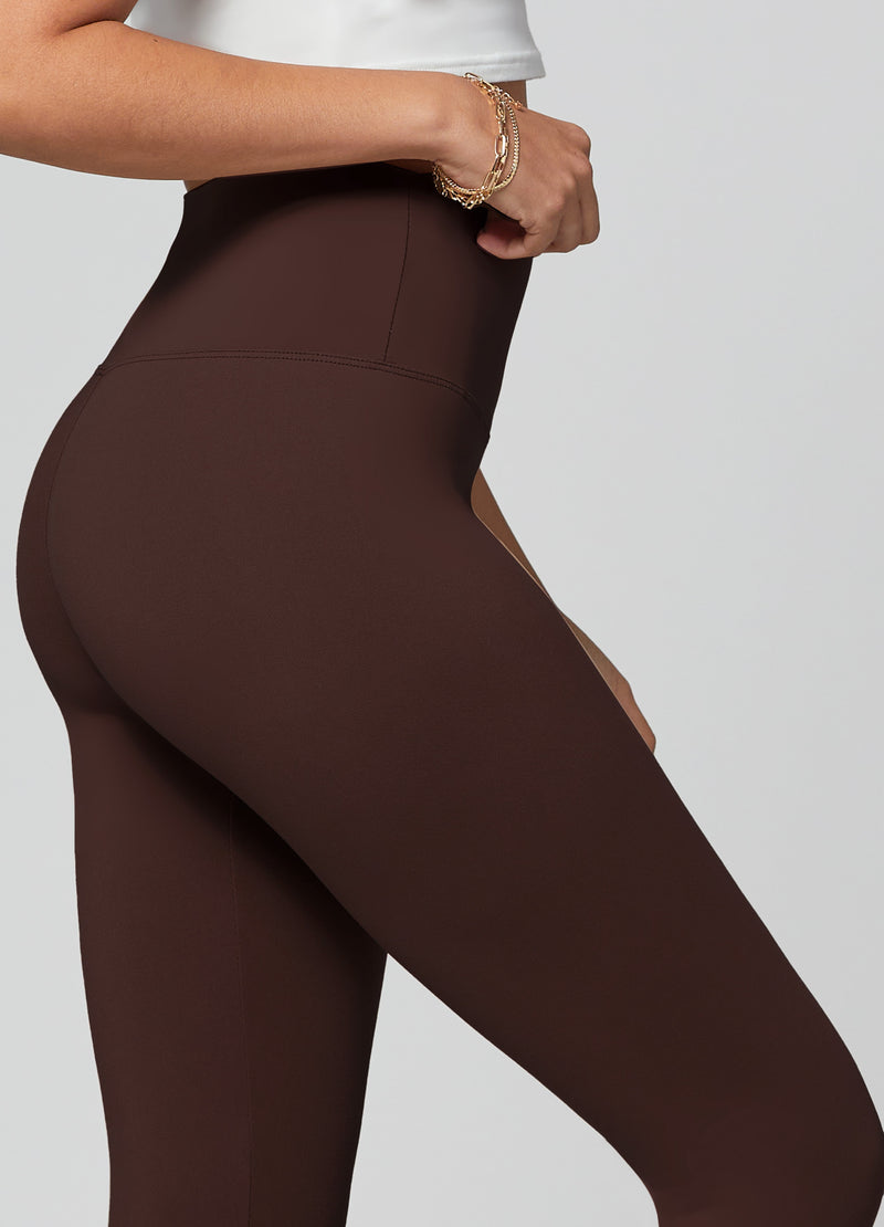 Ivy Ultra Soft High Rise Capri Leggings - Brown