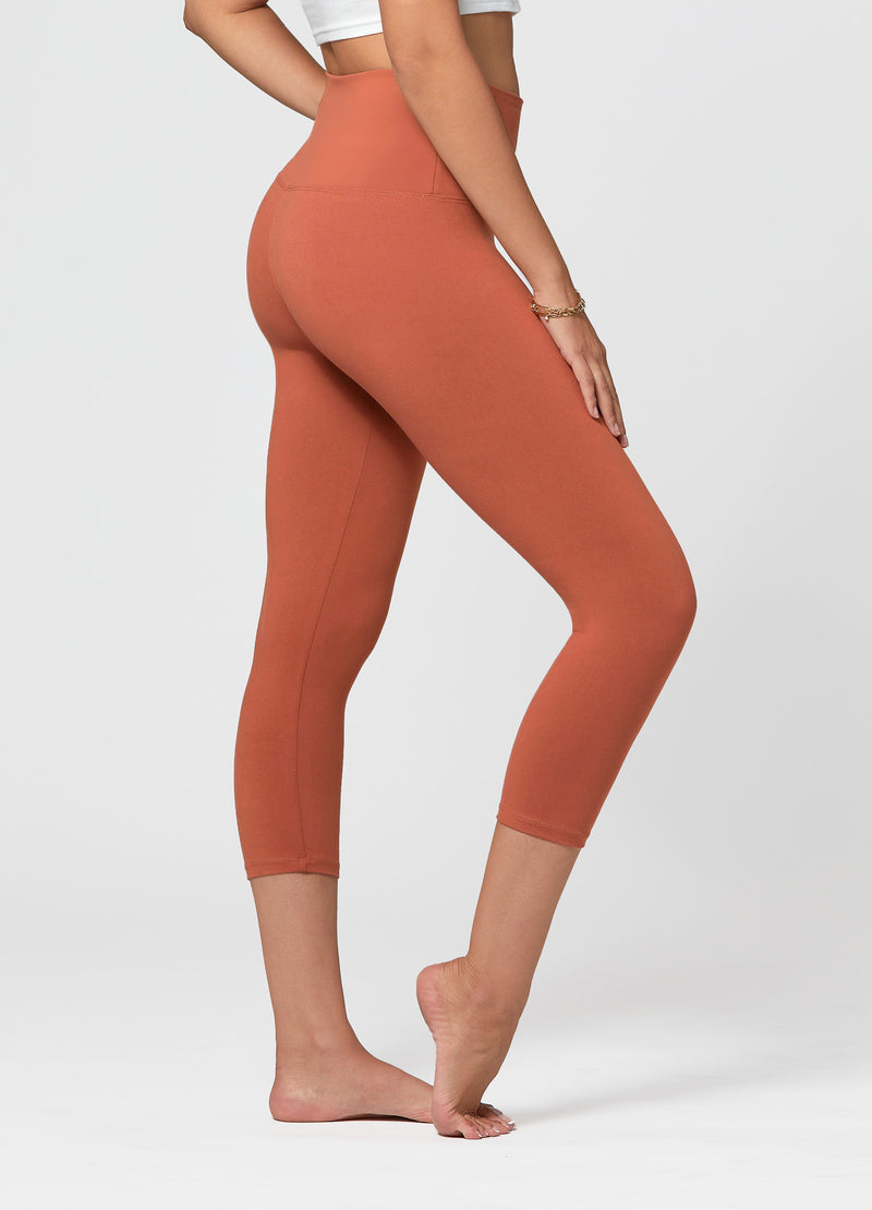 Ivy Ultra Soft High Rise Capri Leggings - Copper