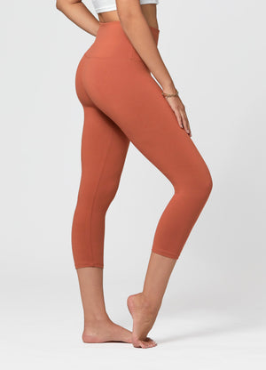 Ivy Ultra Soft High Rise Capri Leggings - Copper