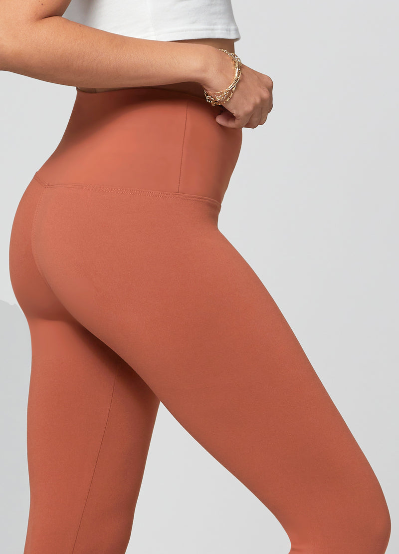Ivy Ultra Soft High Rise Capri Leggings - Copper