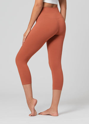 Ivy Ultra Soft High Rise Capri Leggings - Copper