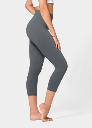 Ivy Ultra Soft High Rise Capri Leggings - Dark Charcoal