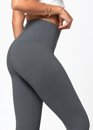 Ivy Ultra Soft High Rise Capri Leggings - Dark Charcoal