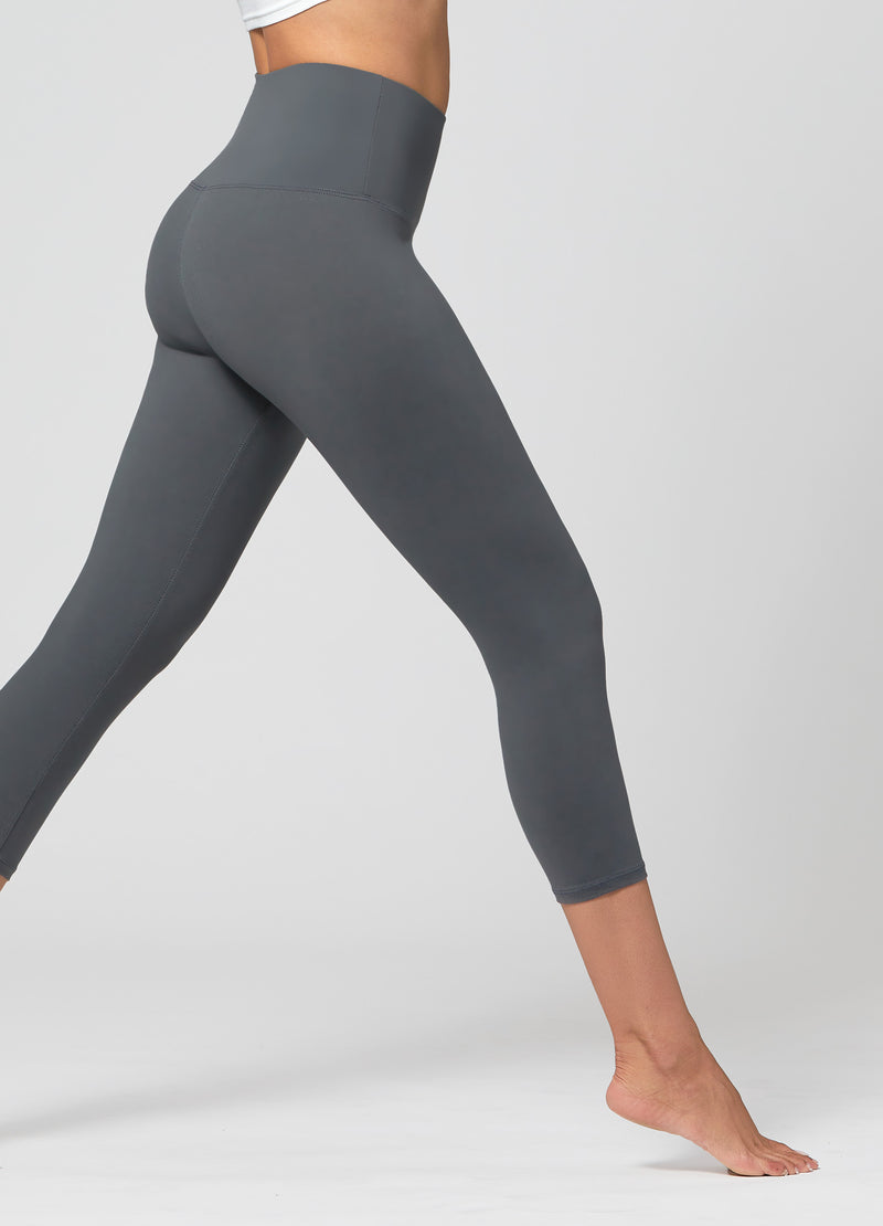 Ivy Ultra Soft High Rise Capri Leggings - Dark Charcoal