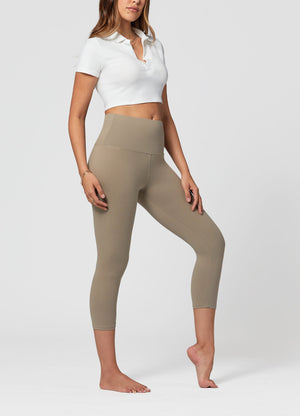 Ivy Ultra Soft High Rise Capri Leggings - Desert