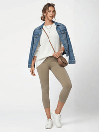 Ivy Ultra Soft High Rise Capri Leggings - Desert