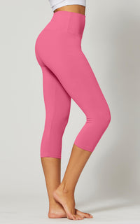 Ivy Ultra Soft High Rise Capri Leggings - Fuchsia Pink