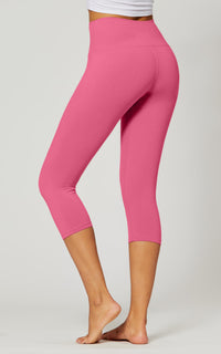 Ivy Ultra Soft High Rise Capri Leggings - Fuchsia Pink