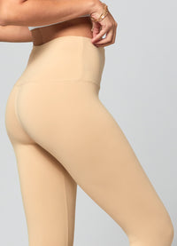 Ivy Ultra Soft High Rise Capri Leggings - Nude Khaki Beige