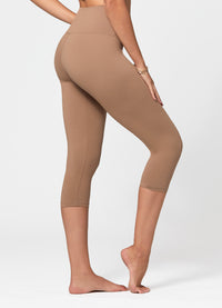 Ivy Ultra Soft High Rise Capri Leggings - Mocha