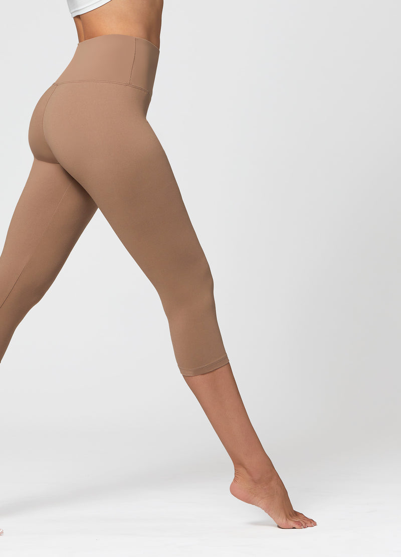 Ivy Ultra Soft High Rise Capri Leggings - Mocha