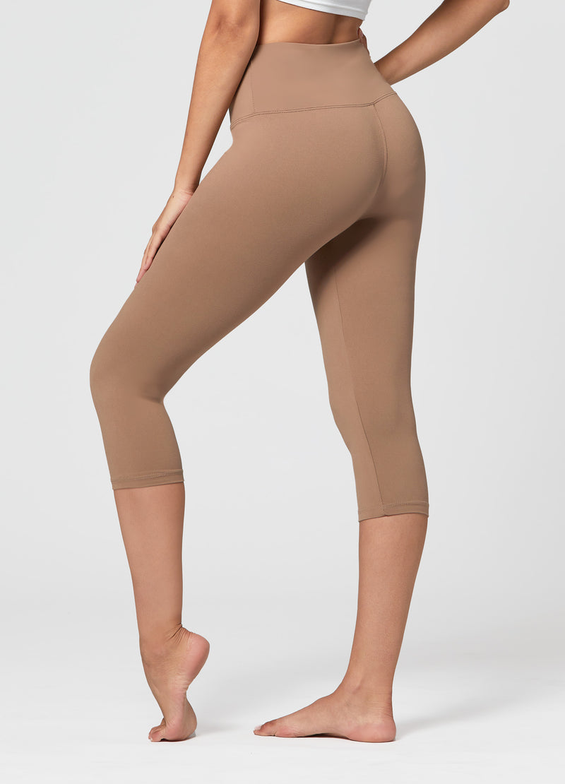 Ivy Ultra Soft High Rise Capri Leggings - Mocha