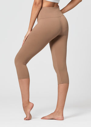 Ivy Ultra Soft High Rise Capri Leggings - Mocha