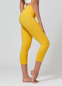 Ivy Ultra Soft High Rise Capri Leggings - Mustard