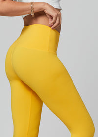 Ivy Ultra Soft High Rise Capri Leggings - Mustard