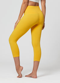 Ivy Ultra Soft High Rise Capri Leggings - Mustard