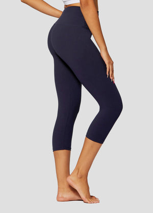 Ivy Ultra Soft High Rise Capri Leggings - Navy Blue