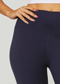 Ivy Ultra Soft High Rise Capri Leggings - Navy Blue