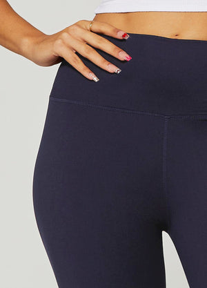 Ivy Ultra Soft High Rise Capri Leggings - Navy Blue