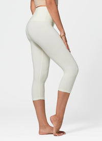 Ivy Ultra Soft High Rise Capri Leggings - Off White