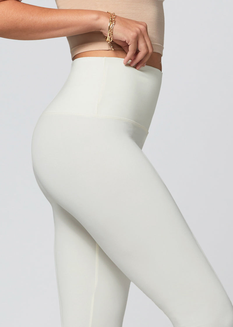 Ivy Ultra Soft High Rise Capri Leggings - Off White
