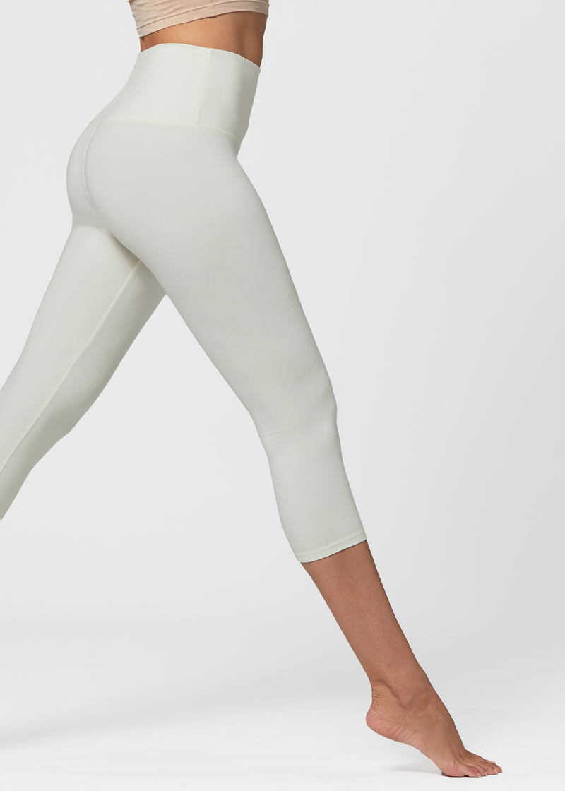 Ivy Ultra Soft High Rise Capri Leggings - Off White