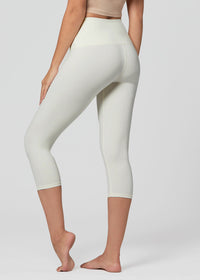 Ivy Ultra Soft High Rise Capri Leggings - Off White