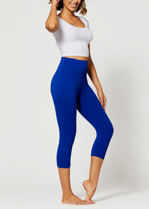 Ivy Ultra Soft High Rise Capri Leggings - Royal Blue