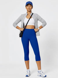 Ivy Ultra Soft High Rise Capri Leggings - Royal Blue