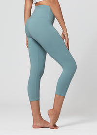 Ivy Ultra Soft High Rise Capri Leggings - Sea Blue