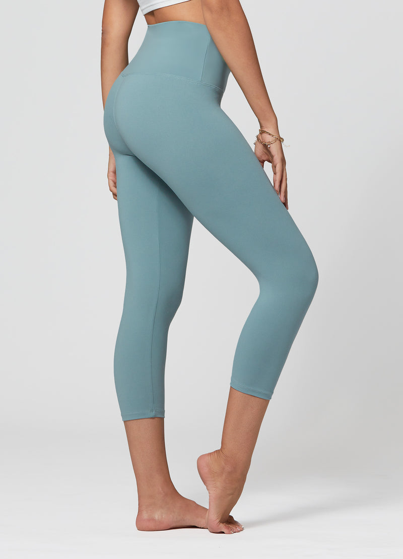 Ivy Ultra Soft High Rise Capri Leggings - Sea Blue