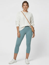 Ivy Ultra Soft High Rise Capri Leggings - Sea Blue
