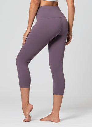 Ivy Ultra Soft High Rise Capri Leggings - Vintage Violet