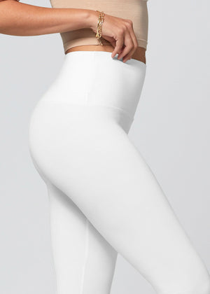 Ivy Ultra Soft High Rise Capri Leggings - White