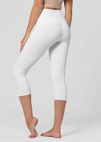 Ivy Ultra Soft High Rise Capri Leggings - White
