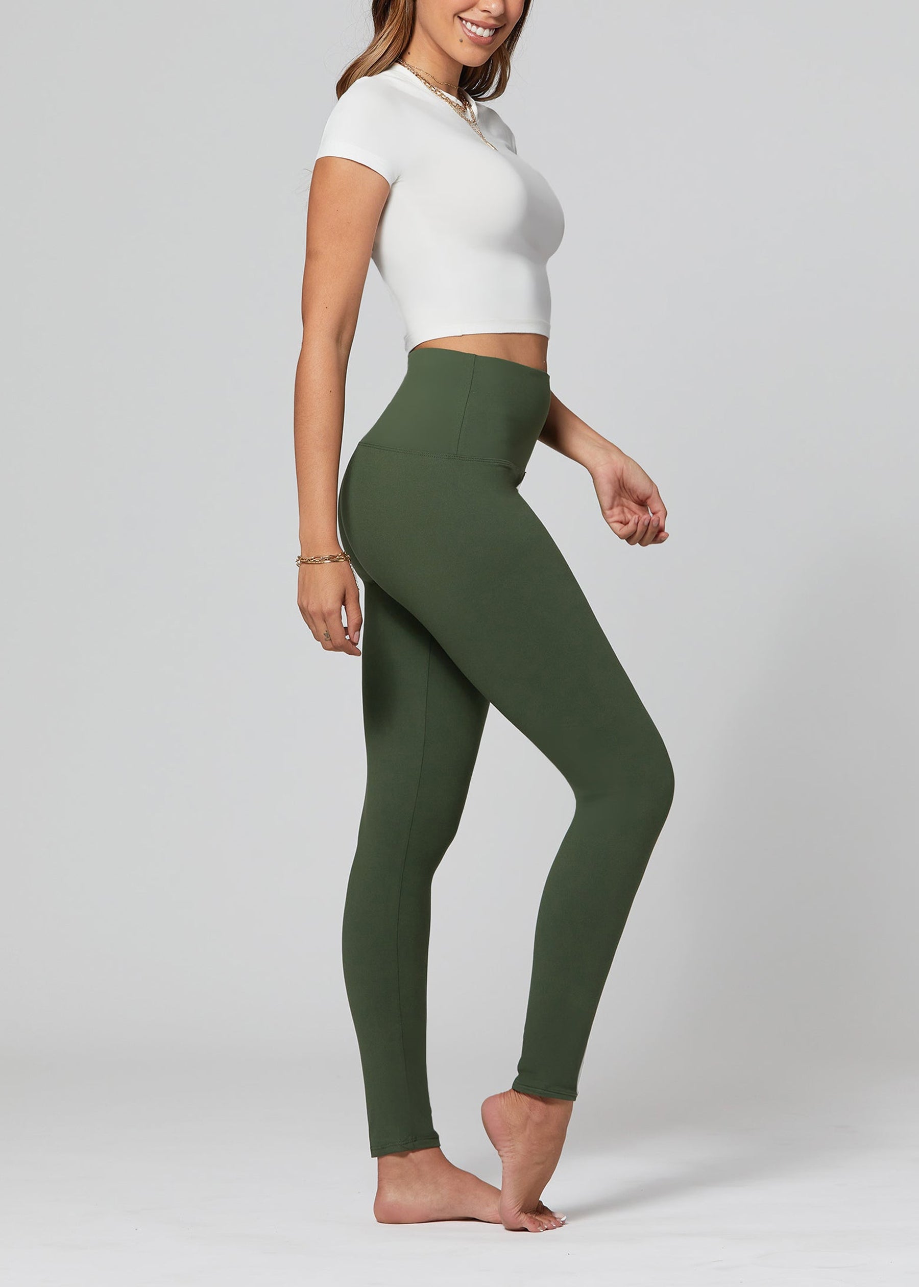 Ivy Ultra Soft High Rise Leggings - Army Green