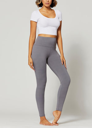 Ivy Ultra Soft High Rise Leggings - Charcoal Grey