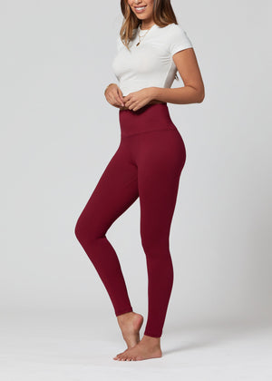 Ivy Ultra Soft High Rise Leggings - Burgundy