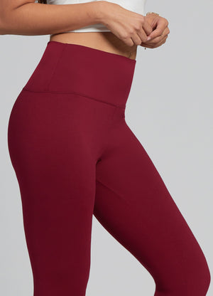Ivy Ultra Soft High Rise Leggings - Burgundy