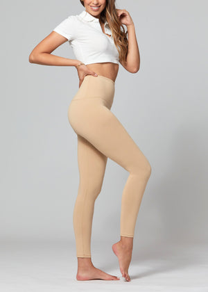 Ivy Ultra Soft High Rise Leggings - Nude Khaki Beige